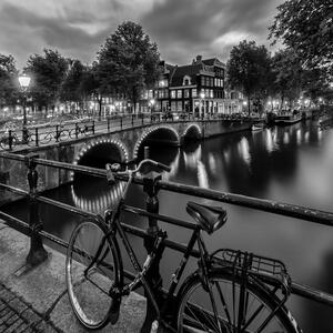 Fotografi AMSTERDAM Evening impression from Brouwersgracht, Melanie Viola