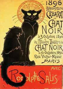 Steinlen, Theophile Alexandre - Konsttryck Reopening of the Chat Noir Cabaret, 1896, (30 x 40 cm)
