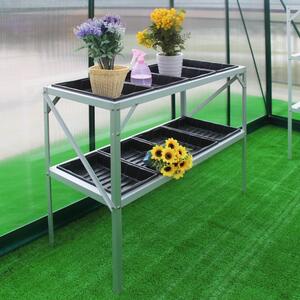 Växthusbord med planteringslådor | 75 cm hög