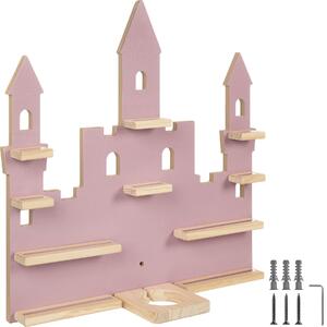 TecTake GmbH 405328 vägghylla mylittlestory princess castle för upp till 22 tonies - pink