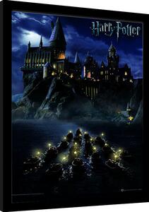 Inramad poster Harry Potter - Hogwarts School