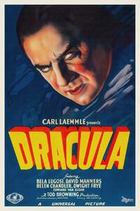 Konsttryck Dracula (Vintage Cinema / Retro Movie Theatre Poster / Horror & Sci-Fi), (26.7 x 40 cm)