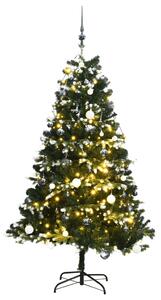 Plastgran med gångjärn 150 LEDs & kulor 150 cm