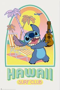 Poster, Affisch Stitch - Hawaii Club Surf, (61 x 91.5 cm)