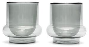 Tom Dixon - Bump Coffee Cups X 2 - Kopp - Grey / Green - 2 pcs - L9.5 x W9.5 x H9.5 cm