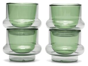 Tom Dixon - Bump Espresso Cup - Kopp - Grey / Green - 4 pcs - L7 x W7 x H5.6 cm