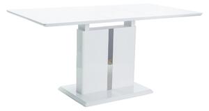 CENTENO Förlängningsbart Matbord 110 cm Vit/Silver -