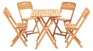Trädgårdsset med bord och stolar (5 delar) Miya 003