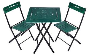 Trädgårdsset med bord och stolar (3 delar) Oval