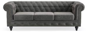 CHESTERFIELD LUX 3-sits Soffa Mörkgrå -