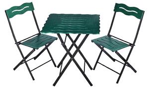 Trädgårdsset med bord och stolar (3 delar) Wave