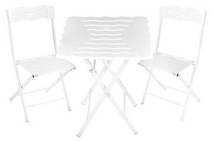 Trädgårdsset med bord och stolar (3 delar) Wave