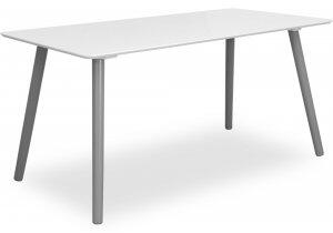 Rosvik matbord vit med grå ben