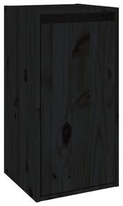 Väggskåp svart 30x30x60 cm massiv furu