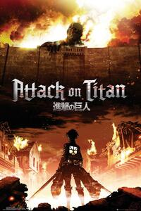 Poster, Affisch Attack on Titan (Shingeki no kyojin) - Key Art