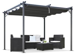 Antracitgrå pergola La Palma 3x3 Garden Point