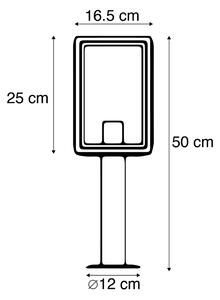 Utomhuslampa polgrå 50 cm IP44 - Sutton