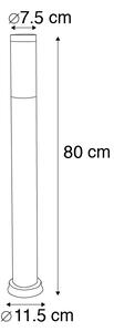 Utomhuslampa antracit 80 cm IP44 - Rox