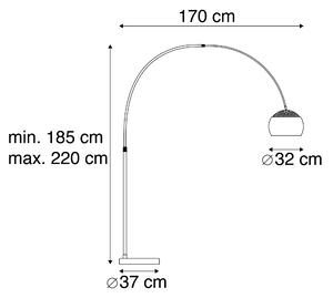 Modern båglampa stål justerbar - Grande