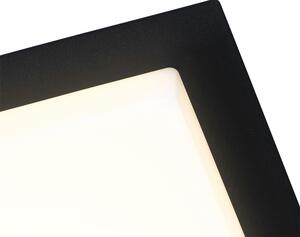 Modern taklampa svart fyrkantig inkl. LED IP44 - Lys