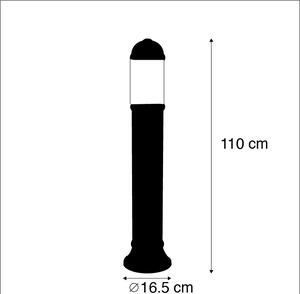Lands yttre stolpe svart 110 cm IP55 - Sauro