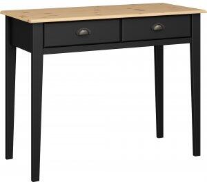 Nola skrivbord 95 x 45 cm - Svart/beige - Skrivbord med hyllor | lådor, Skrivbord, Kontorsmöbler