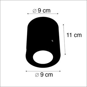 Modern ytmonterad fläck svart IP55 inkl. 1 x GU10 - Franca