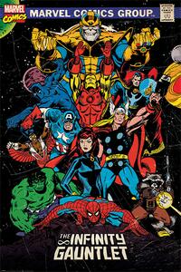 Poster, Affisch Marvel Retro - The Infinity Gauntlet