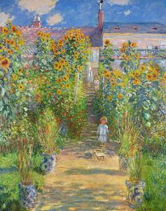 Claude Monet - Konsttryck The Artist's Garden at Vetheuil, 1880, (30 x 40 cm)