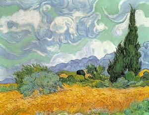 Vincent van Gogh - Konsttryck Wheatfield with Cypresses, 1889, (40 x 30 cm)