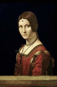 Leonardo da Vinci - Konsttryck Portrait of a Lady, (26.7 x 40 cm)