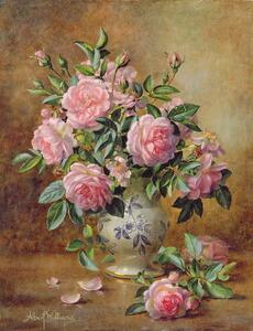 Albert Williams - Konsttryck A Medley of Pink Roses, (30 x 40 cm)