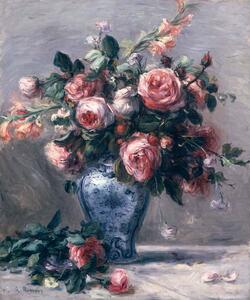Pierre Auguste Renoir - Konsttryck Vase of Roses, (35 x 40 cm)