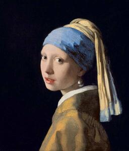 Jan (1632-75) Vermeer - Konsttryck Flicka med pärla, (35 x 40 cm)