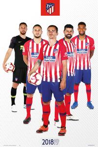 Poster, Affisch Atletico Madrid 2018/2019 - Grupo, (61 x 91.5 cm)