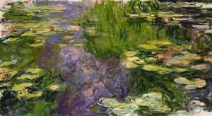 Claude Monet - Bildreproduktion Vattenliljor, (40 x 22.5 cm)