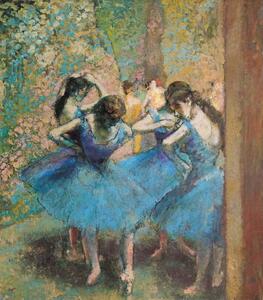 Edgar Degas - Konsttryck Dancers in blue, 1890, (35 x 40 cm)