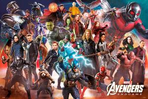 Poster, Affisch Avengers: Endgame - Line Up, (91.5 x 61 cm)