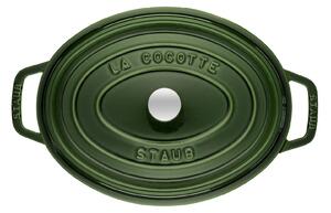 Staub La Cocotte Gryta 29 cm, Oval, Basilika-Grön, Gjutjärn
