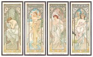 Mucha, Alphonse Marie - Konsttryck The Times of the Day, (40 x 24.6 cm)