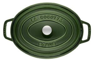 Staub La Cocotte Gryta 31 cm, Oval, Basilika-Grön, Gjutjärn