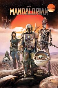 Poster, Affisch Star Wars - The Mandalorian - Group