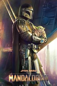 Poster, Affisch Star Wars: The Mandalorian - Klan av två, (61 x 91.5 cm)