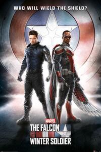 Poster, Affisch The Falcon and the Winter Soldier - Wield The Shield, (61 x 91.5 cm)