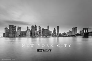 Poster, Affisch New York City Skyline, (91 x 61.5 cm)