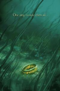 Konsttryck Ringarnas Herre - One ring to rule them all, (26.7 x 40 cm)