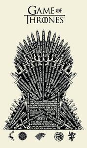 Konsttryck Game of Thrones - Iron Throne, (26.7 x 40 cm)