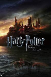 Poster, Affisch Harry Potter - Burning Hogwarts