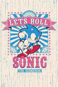Poster, Affisch Sonic the Hedgehog - Let‘s Roll