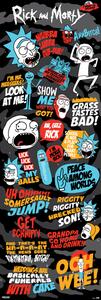 Poster, Affisch Rick and Morty - Frases, (53 x 158 cm)